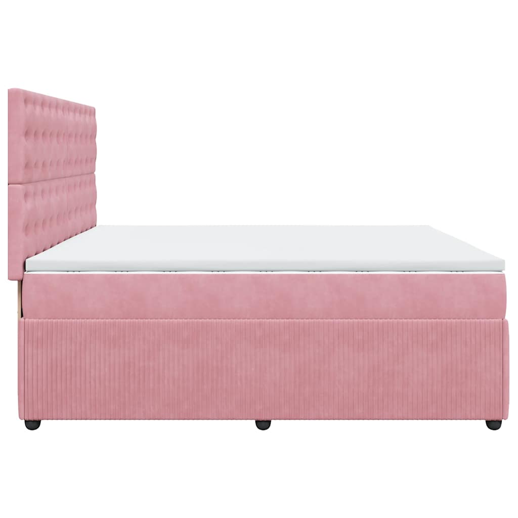 Sommier à lattes de lit avec matelas Rose 200x200 cm Velours - XIOS