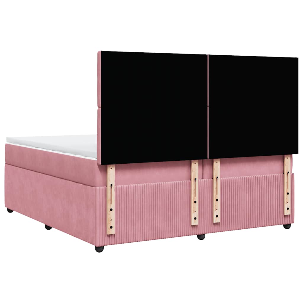 Sommier à lattes de lit avec matelas Rose 200x200 cm Velours - XIOS