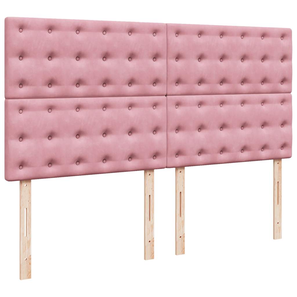 Sommier à lattes de lit avec matelas Rose 200x200 cm Velours - XIOS