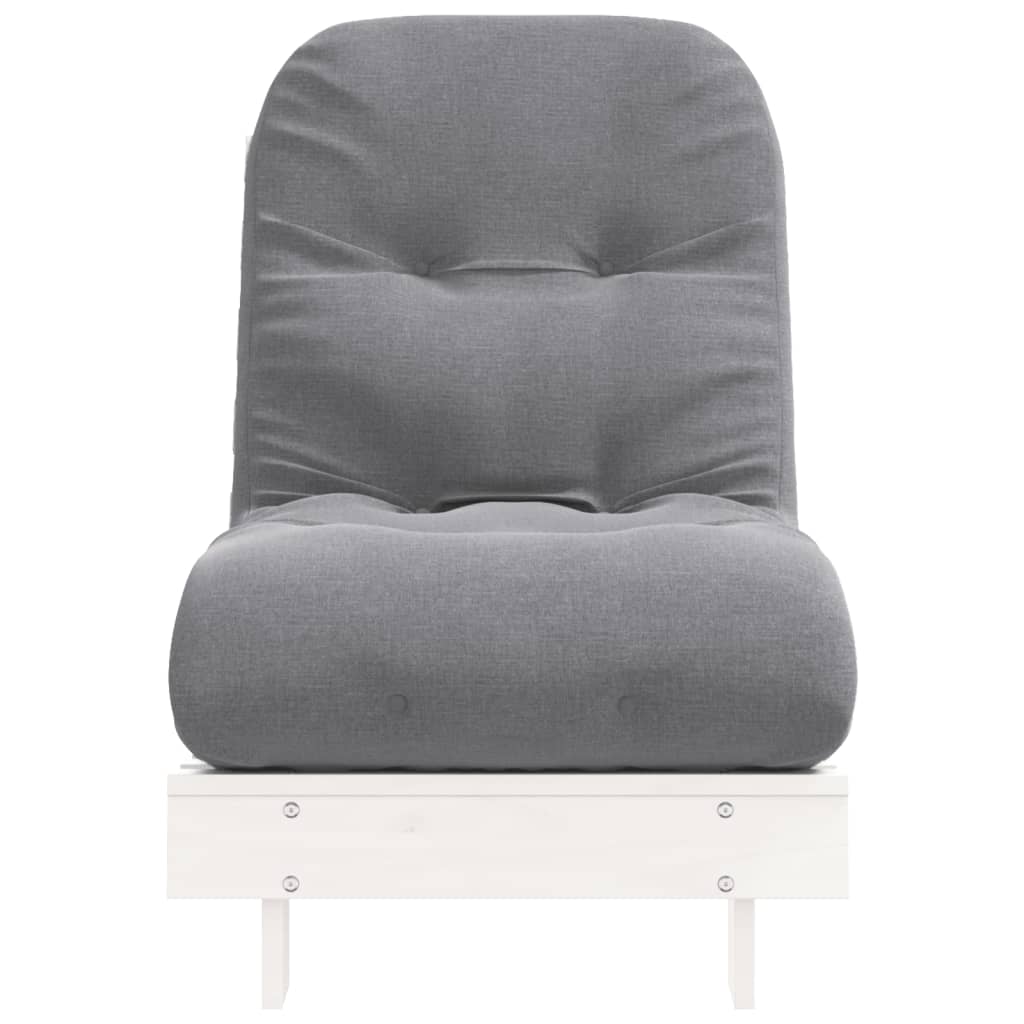 Canapé-lit futon avec matelas 60x206x11 cm bois massif de pin - XIOS