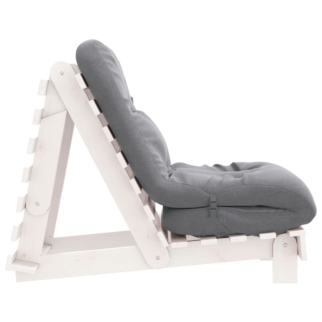 Canapé-lit futon avec matelas 60x206x11 cm bois massif de pin - XIOS