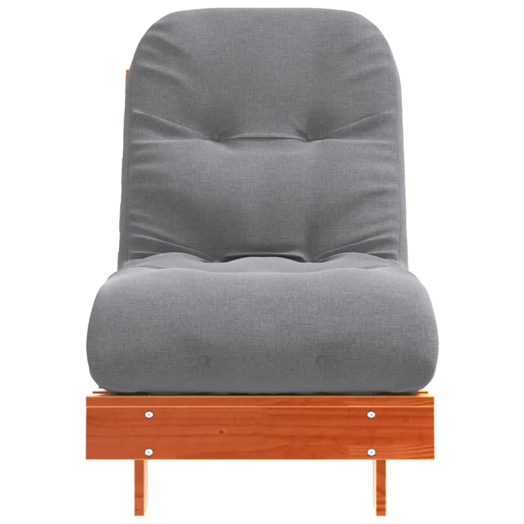 Canapé-lit futon avec matelas 60x206x11 cm bois massif de pin - XIOS