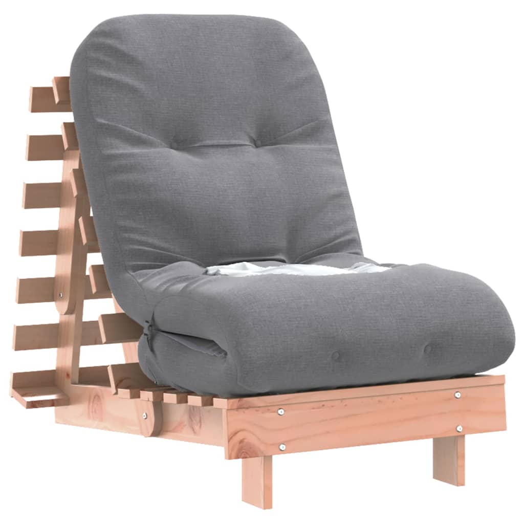 Canapé-lit futon avec matelas 60x206x11 cm bois massif douglas - XIOS