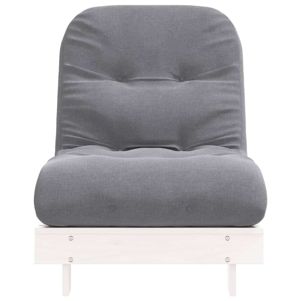Canapé-lit futon avec matelas 70x206x11 cm bois massif de pin - XIOS