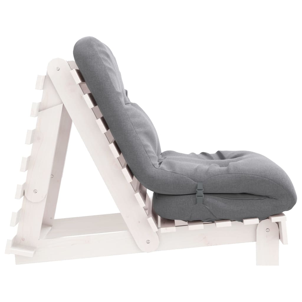 Canapé-lit futon avec matelas 70x206x11 cm bois massif de pin - XIOS