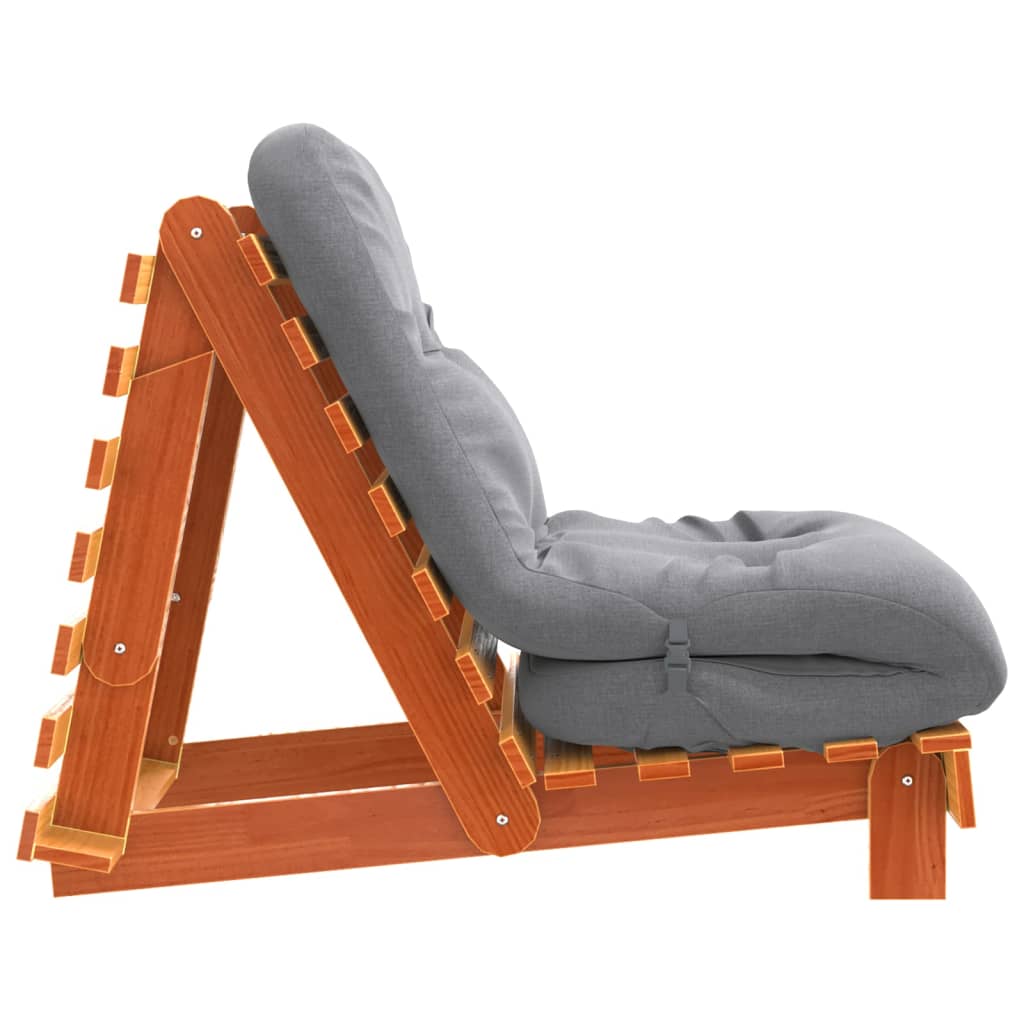 Canapé-lit futon avec matelas 70x206x11 cm bois massif de pin - XIOS