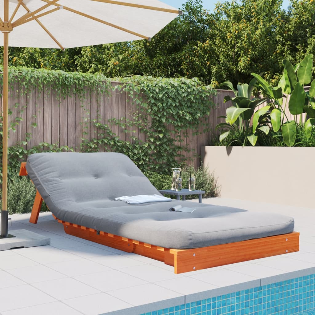 Canapé-lit futon avec matelas 80x206x11 cm bois massif de pin - XIOS