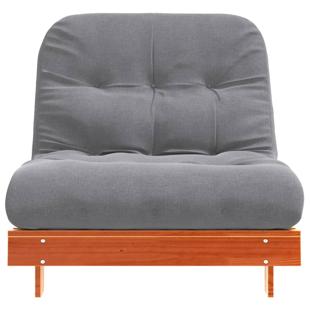 Canapé-lit futon avec matelas 80x206x11 cm bois massif de pin - XIOS