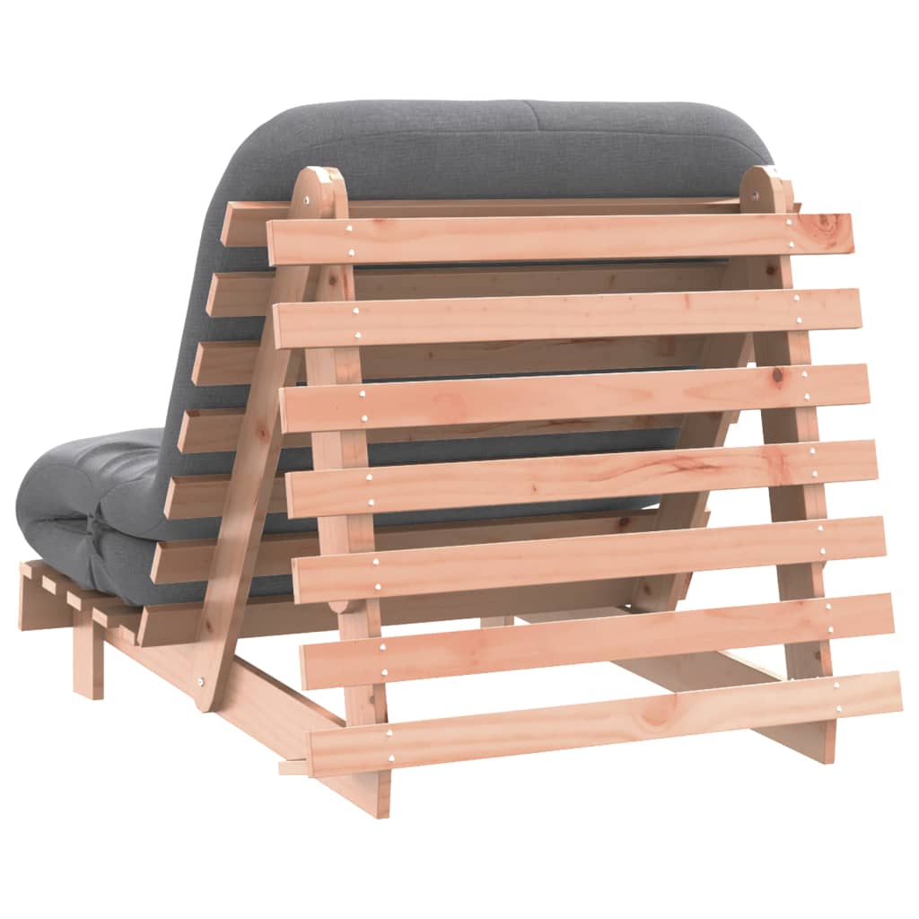 Canapé-lit futon avec matelas 80x206x11 cm bois massif douglas - XIOS