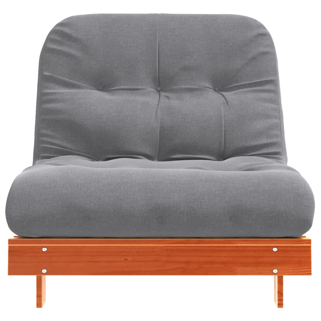 Canapé-lit futon avec matelas 90x206x11 cm bois massif de pin - XIOS