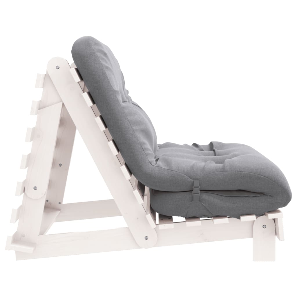 Canapé-lit futon avec matelas 100x206x11 cm bois massif de pin - XIOS