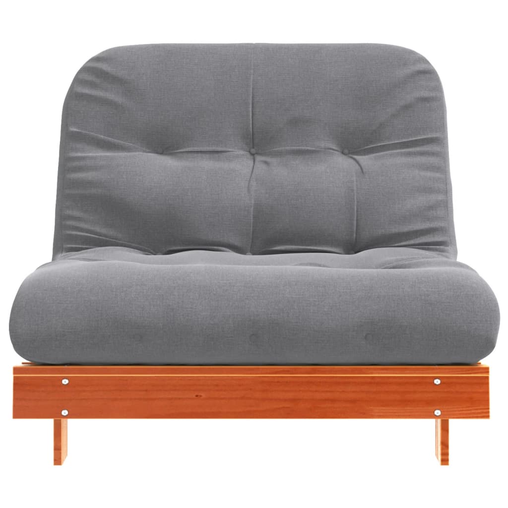 Canapé-lit futon avec matelas 100x206x11 cm bois massif de pin - XIOS