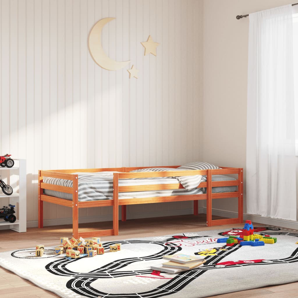 Cadre de lit pour enfants sans matelas cire marron 90x200 cm - XIOS