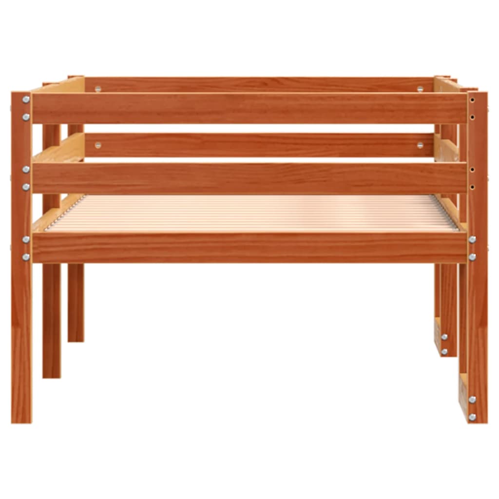 Cadre de lit pour enfants sans matelas cire marron 90x190 cm - XIOS