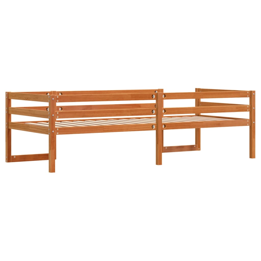 Cadre de lit pour enfants sans matelas cire marron 90x190 cm - XIOS