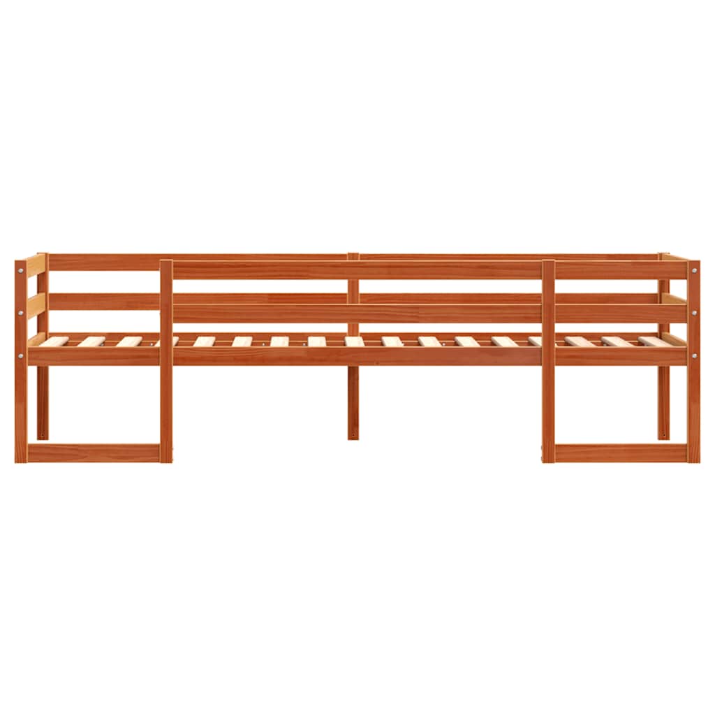Cadre de lit pour enfants sans matelas cire marron 75x190 cm - XIOS