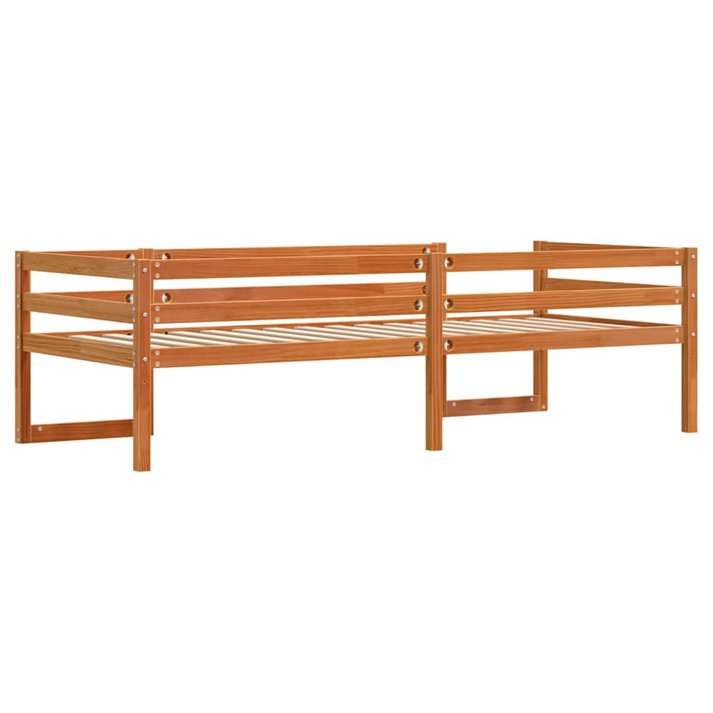 Cadre de lit pour enfants sans matelas cire marron 75x190 cm - XIOS