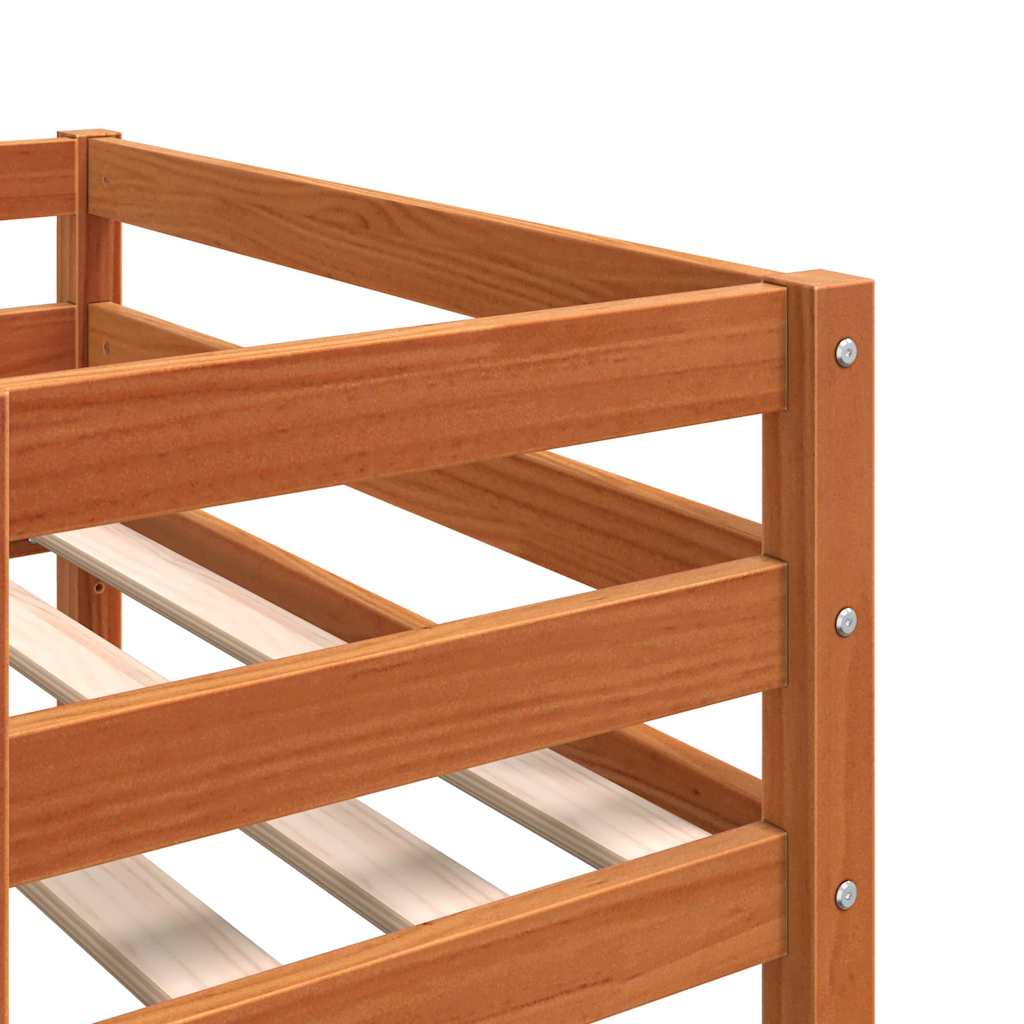 Cadre de lit pour enfants sans matelas cire marron 75x190 cm - XIOS