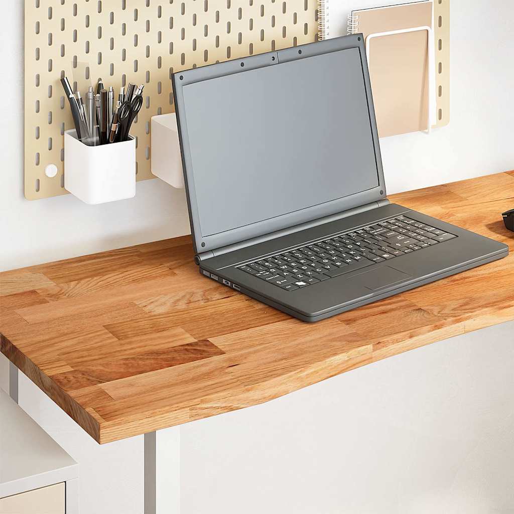 Dessus de bureau marron clair bois chêne massif rectangulaire - XIOS