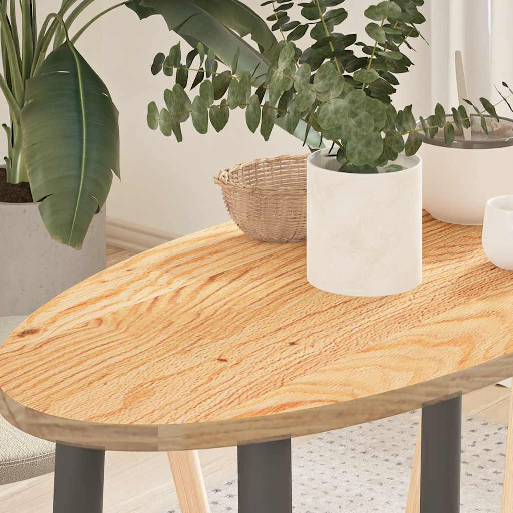 Dessus de table 80x40x2 cm bois de chêne massif ovale - XIOS