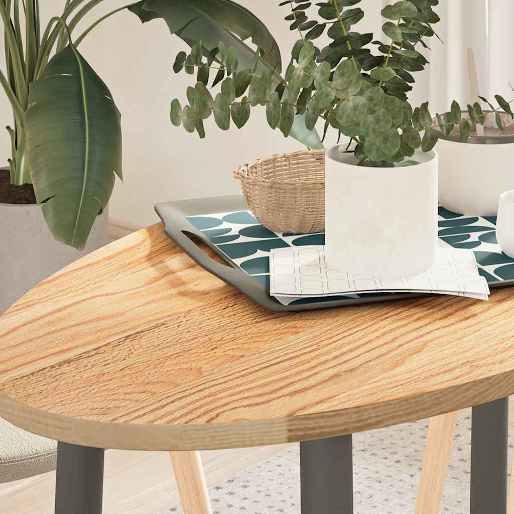 Dessus de table 100x50x2 cm bois de chêne massif ovale - XIOS