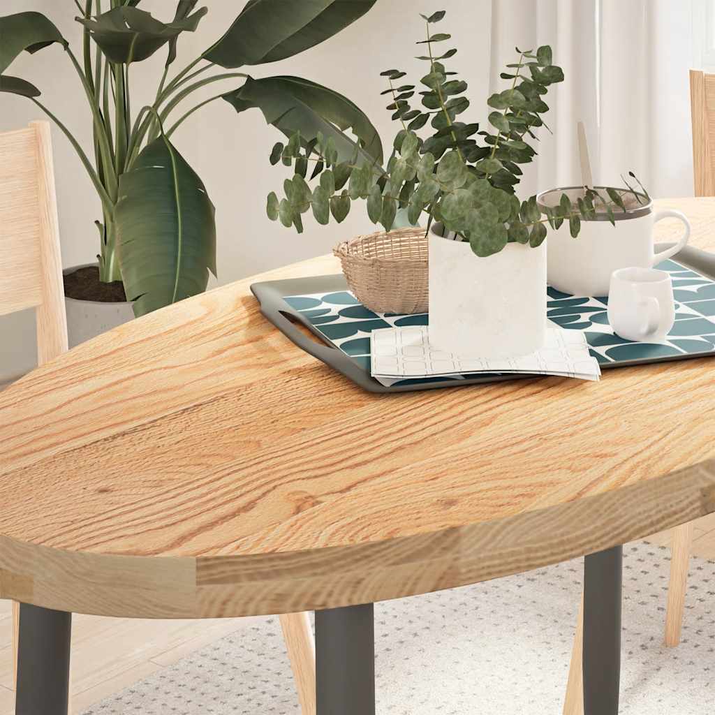 Dessus de table 120x60x4 cm bois de chêne massif ovale - XIOS