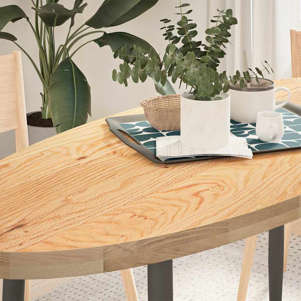 Dessus de table 140x60x4 cm bois de chêne massif ovale - XIOS