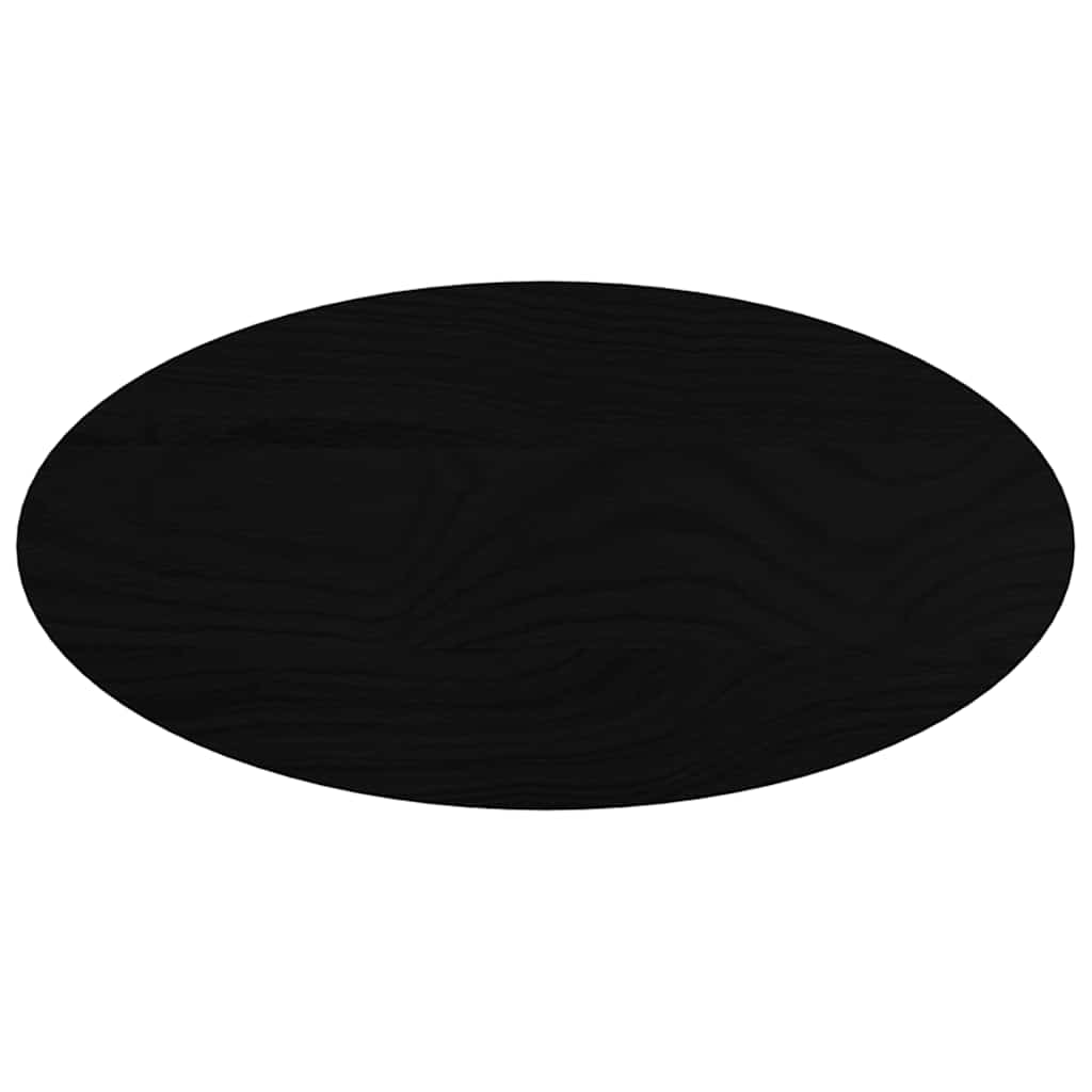 Dessus de table marron foncé 80x40x4 cm bois chêne massif ovale - XIOS