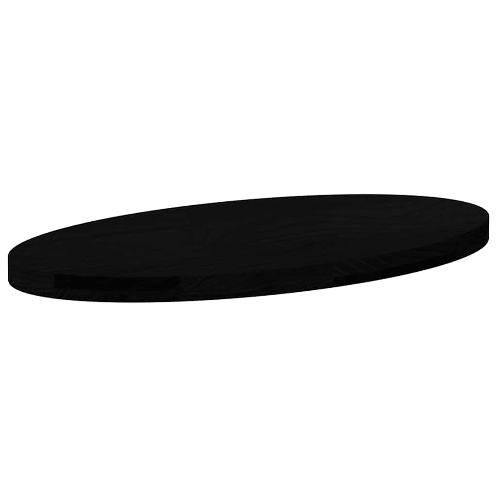 Dessus de table marron foncé 80x40x4 cm bois chêne massif ovale - XIOS