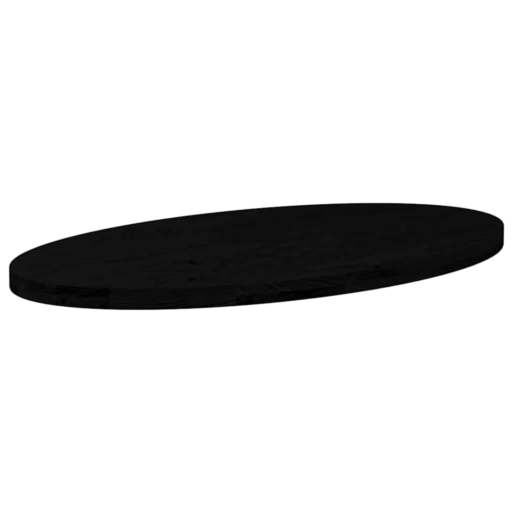Dessus de table marron foncé 100x50x4cm bois chêne massif ovale - XIOS