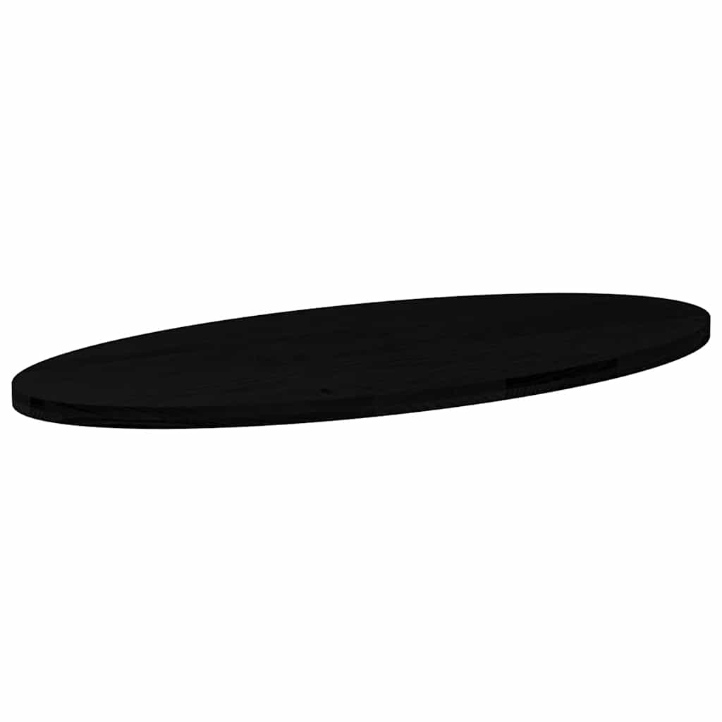 Dessus de table marron foncé 140x60x4cm bois chêne massif ovale - XIOS