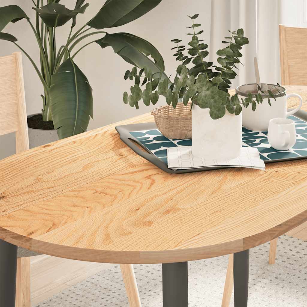 Dessus de table 120x60x2 cm bois de chêne massif ovale - XIOS