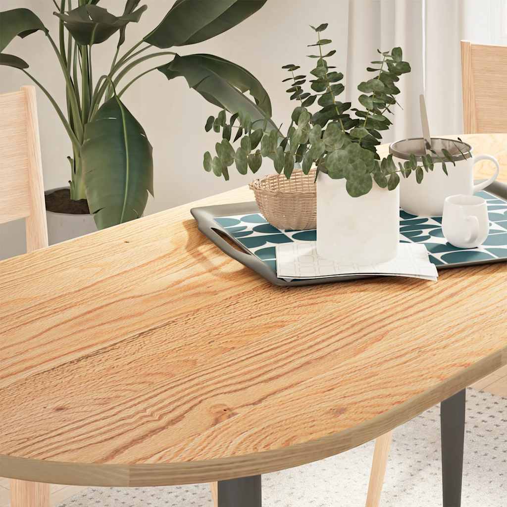 Dessus de table 140x60x2 cm bois de chêne massif ovale - XIOS