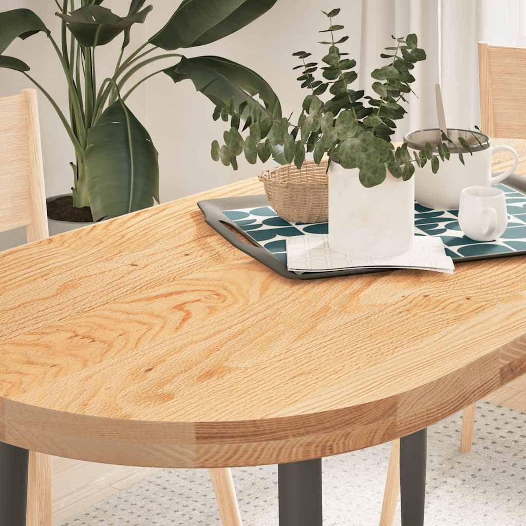 Dessus de table 120x60x4 cm bois de chêne massif ovale - XIOS