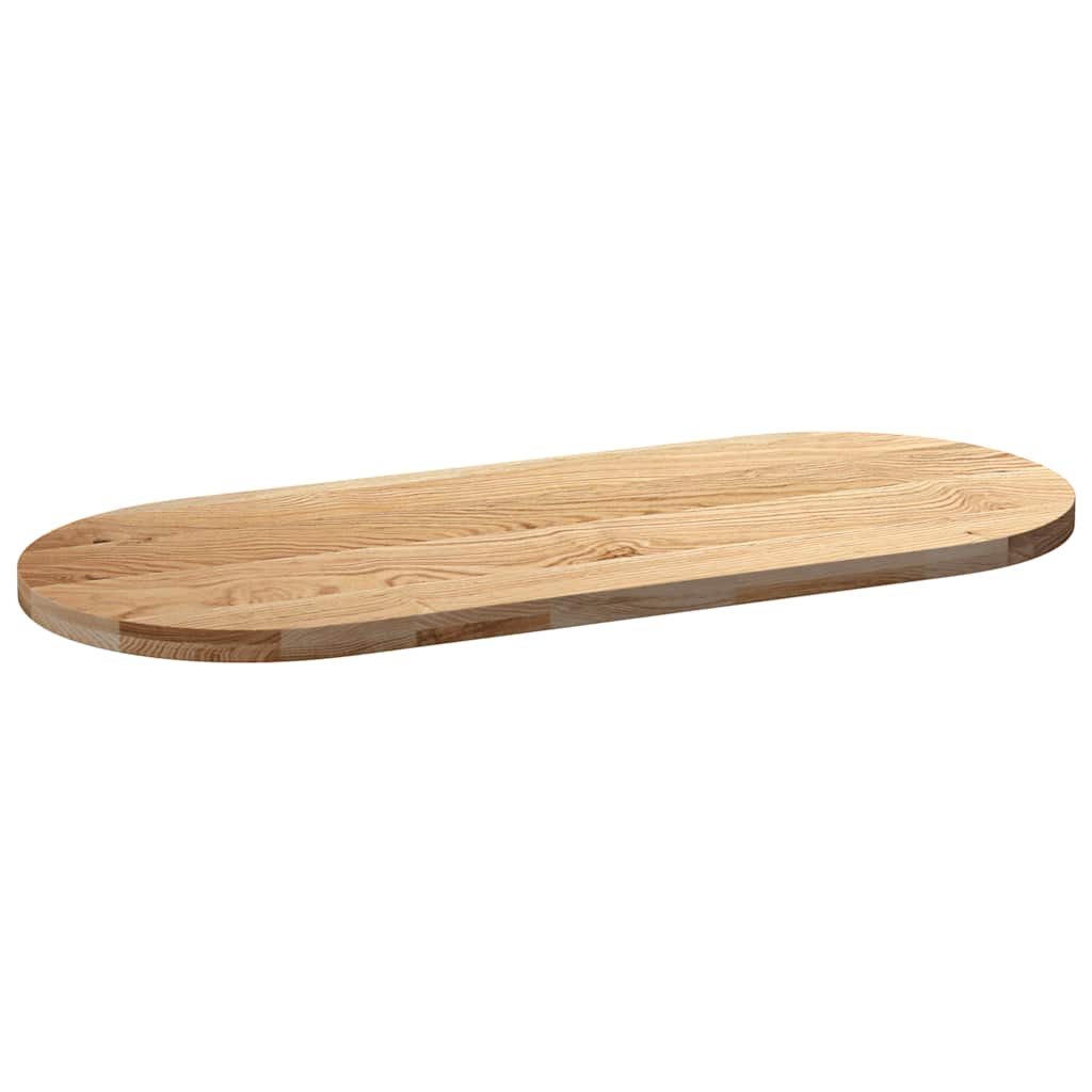 Dessus de table 140x60x4 cm bois de chêne massif ovale - XIOS