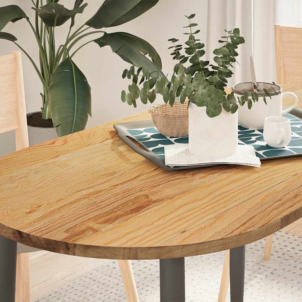 Dessus de table 120x60x2 cm bois de chêne massif ovale - XIOS
