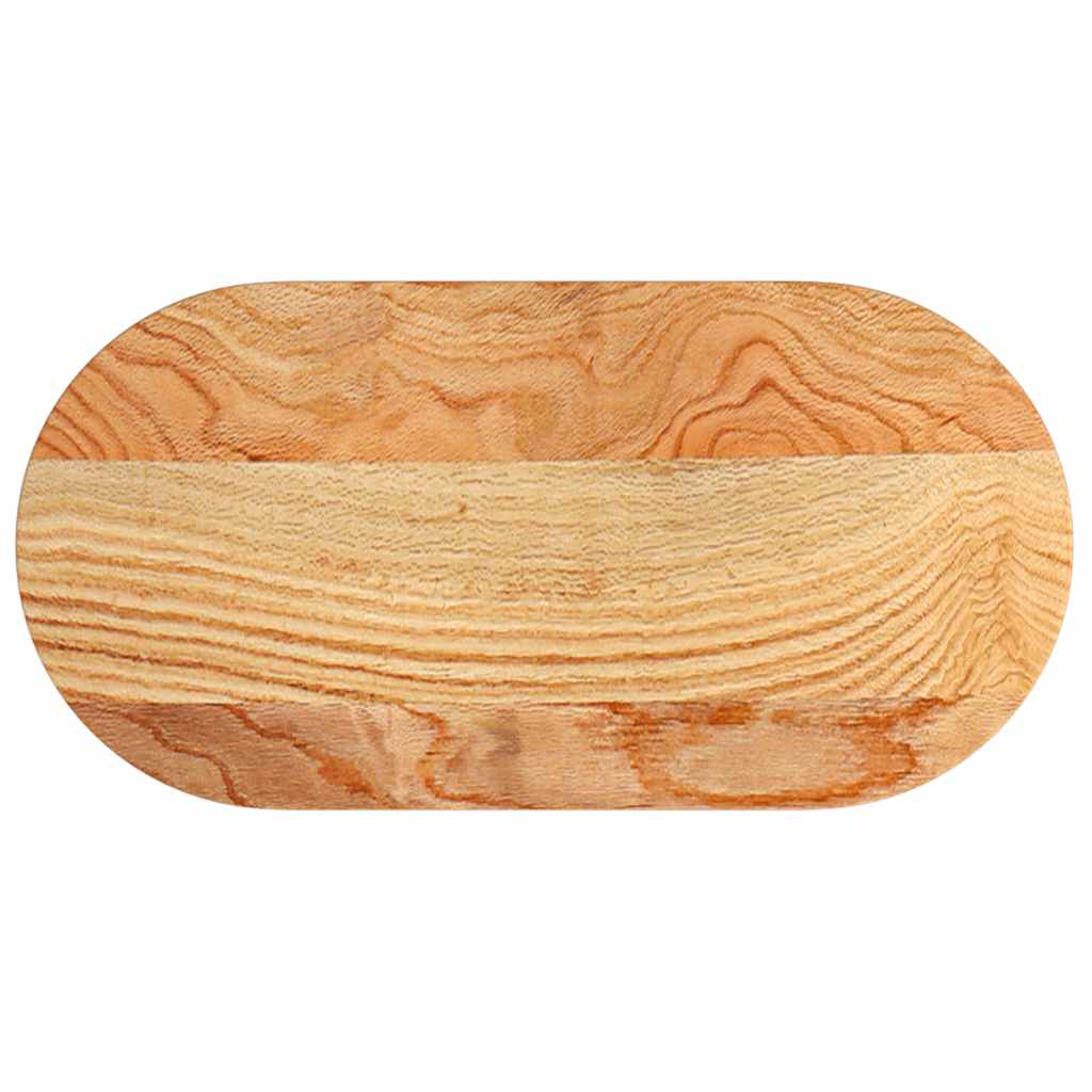 Dessus de table 80x40x4 cm bois de chêne massif ovale - XIOS
