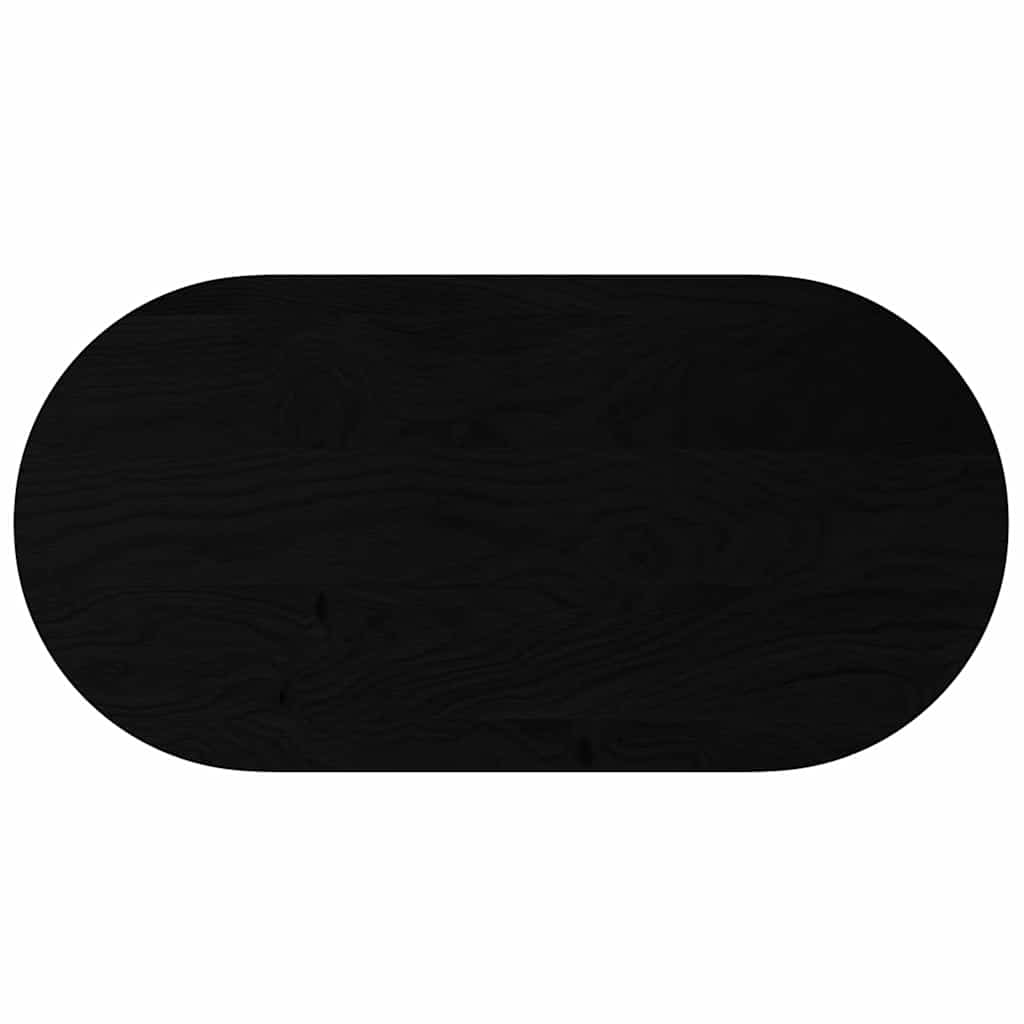 Dessus de table marron foncé 120x60x4cm bois chêne massif ovale - XIOS