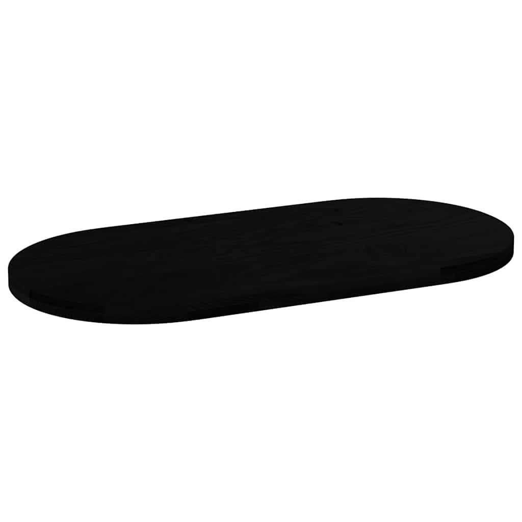 Dessus de table marron foncé 120x60x4cm bois chêne massif ovale - XIOS