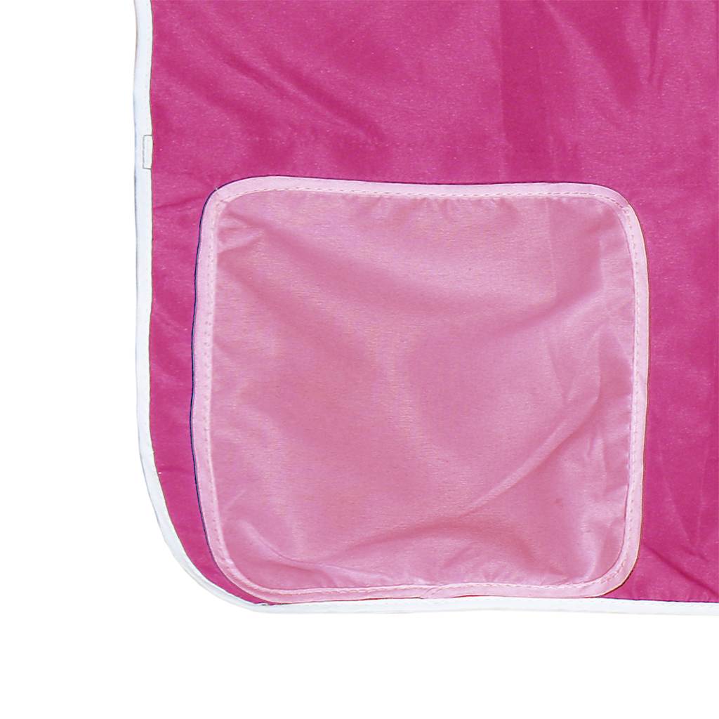 Lit superposé sans matelas avec toboggan et rideaux 80x200 cm