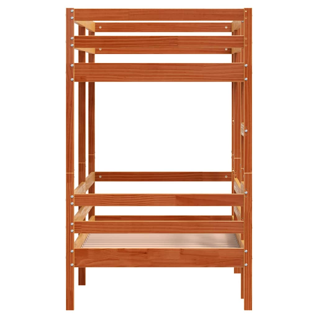 Lit superposé sans matelas cire marron 90x200 cm pin massif - XIOS