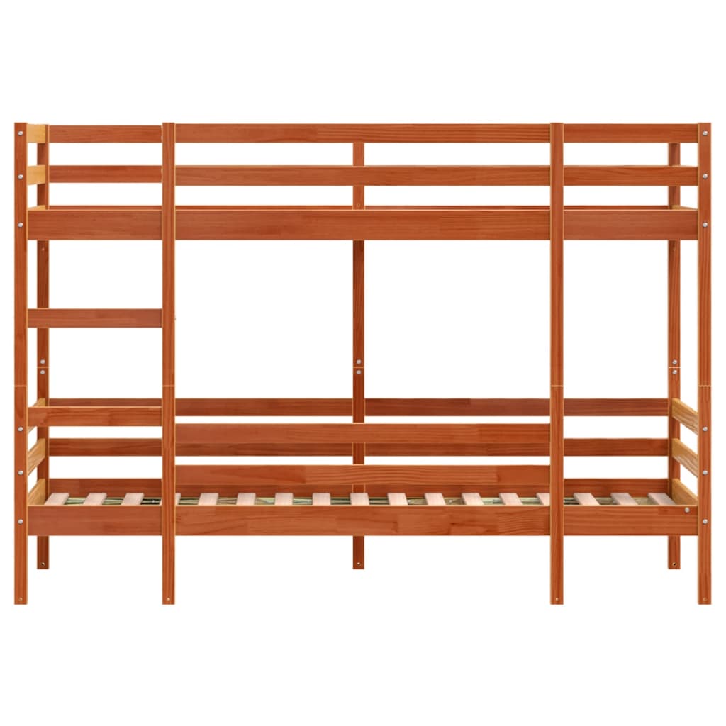 Lit superposé sans matelas cire marron 75x190 cm pin massif - XIOS