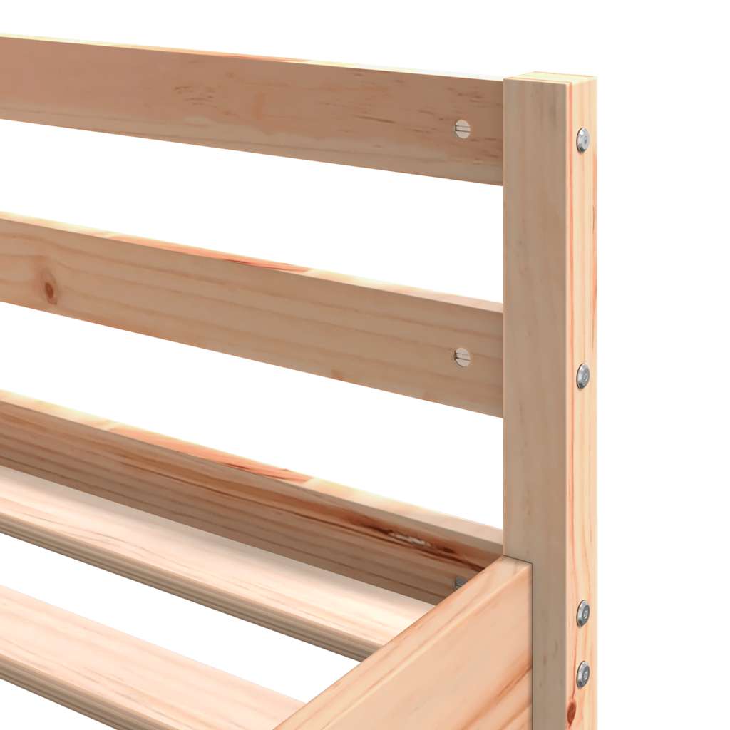 Lit superposé et bureau et échelle 140x200cm bois de pin massif - XIOS
