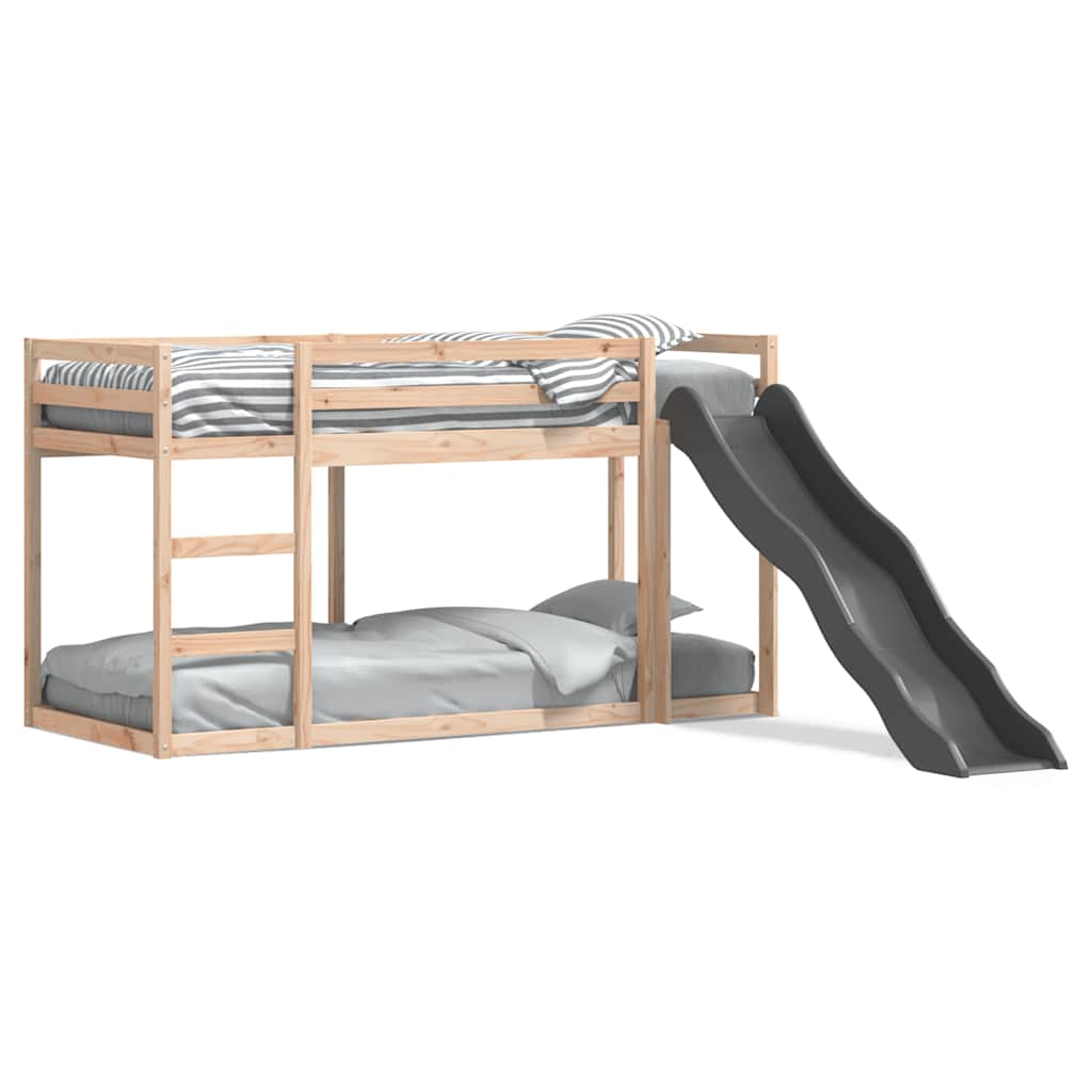 Lit superposé avec toboggan et échelle sans matelas 80x200 cm - XIOS