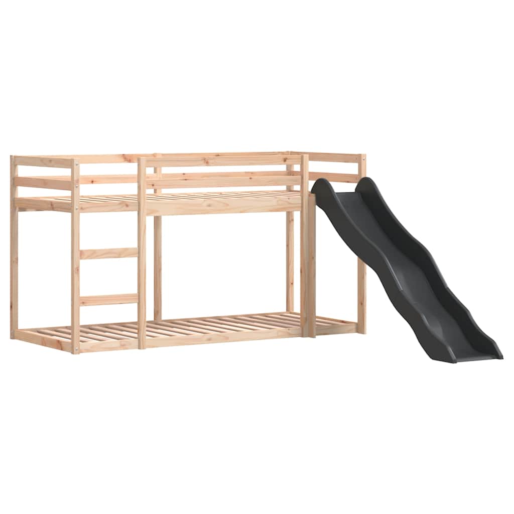 Lit superposé avec toboggan et échelle sans matelas 80x200 cm - XIOS