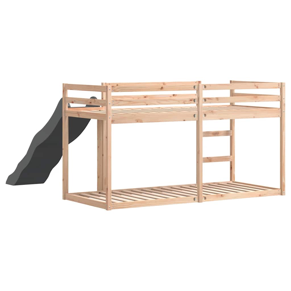 Lit superposé avec toboggan et échelle sans matelas 80x200 cm - XIOS