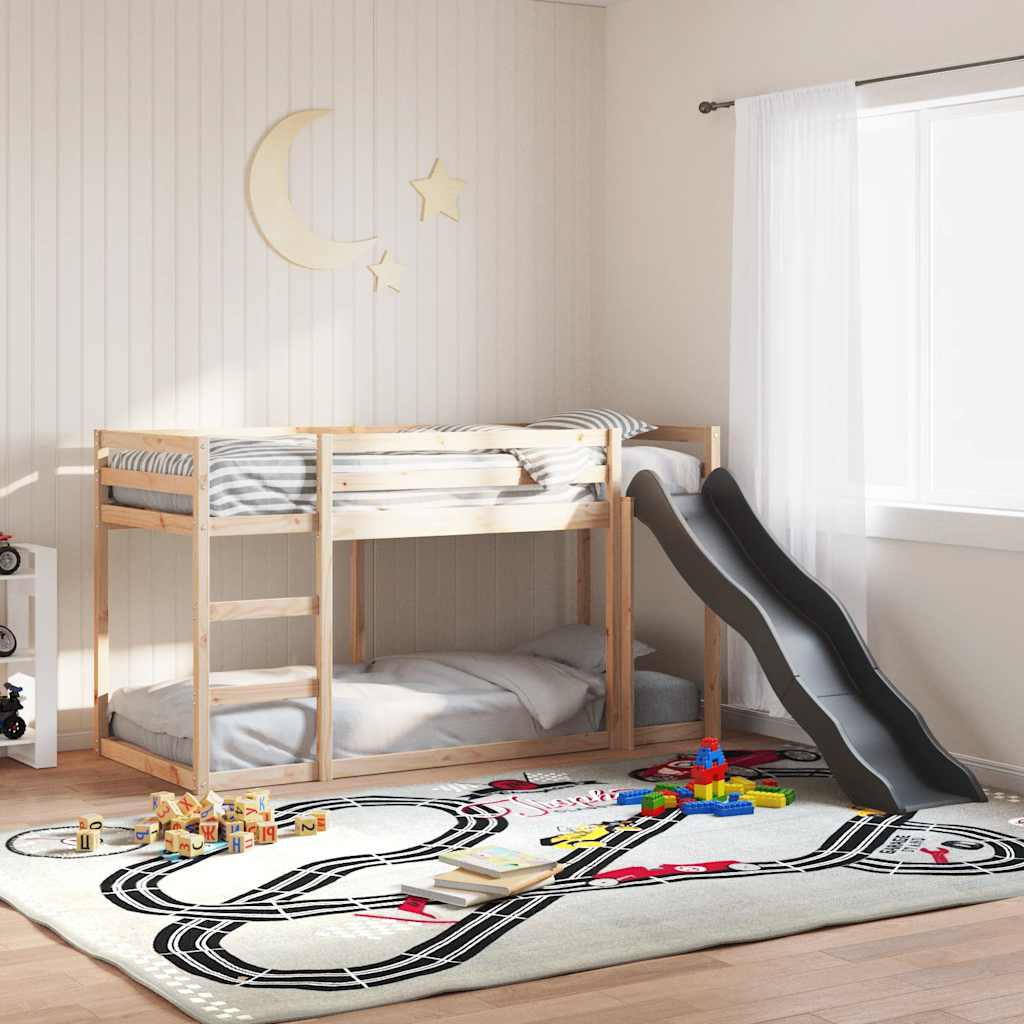 Lit superposé avec toboggan et échelle sans matelas 80x200 cm - XIOS