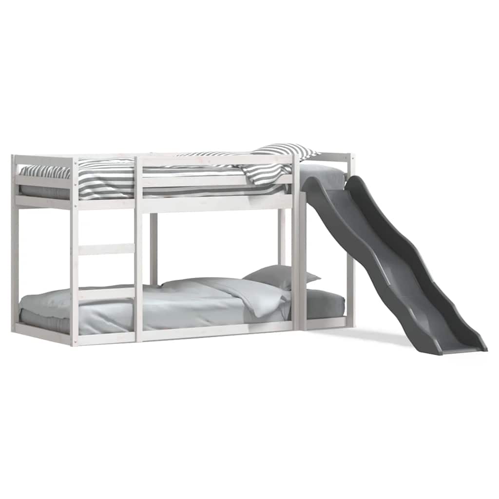 Lit superposé avec toboggan et échelle sans matelas 90x200 cm - XIOS