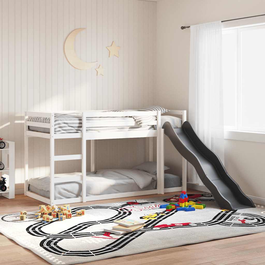 Lit superposé avec toboggan et échelle sans matelas 90x200 cm - XIOS