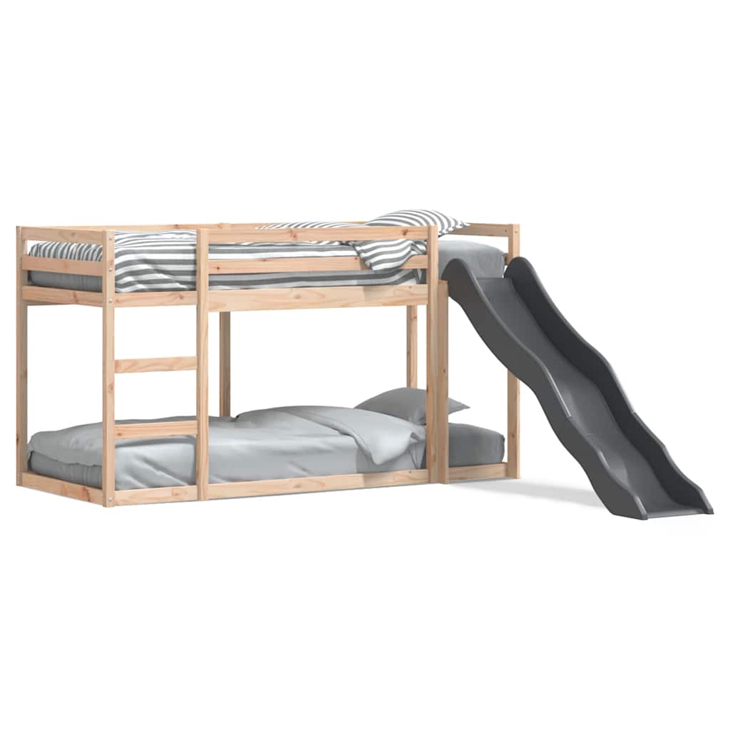 Lit superposé avec toboggan et échelle sans matelas 90x190 cm - XIOS
